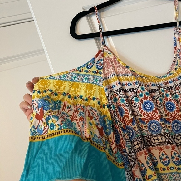 Pink Owl cold shoulder print blouse - Picture 2 of 6